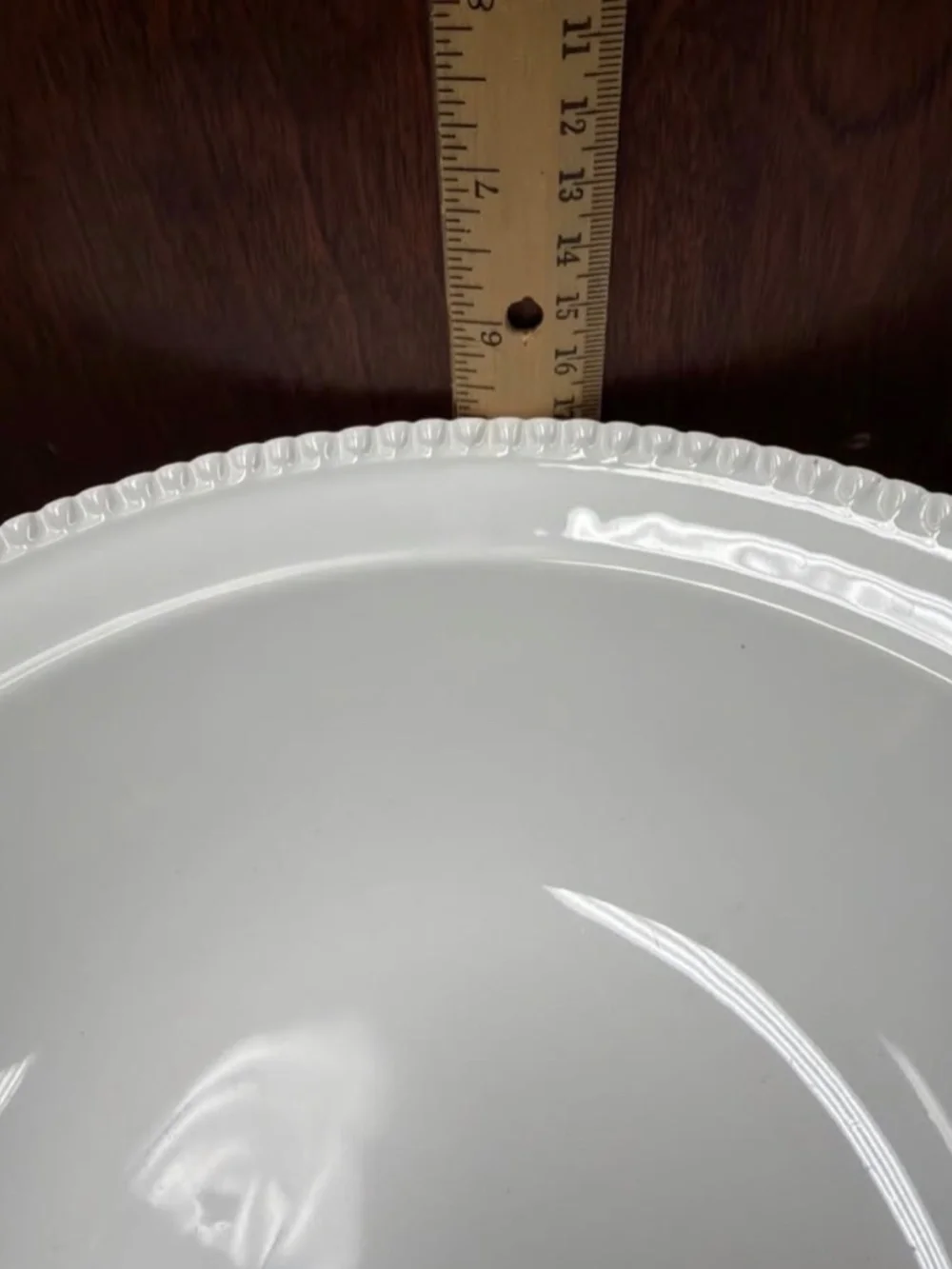 Bella Lux White Ceramic Pedestal Serving Bowl